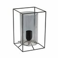 Elegant Garden Design Elegant Designs Small Exposed Glass and Metal  Table Lamp, Black/Smoke LT2069-SMK